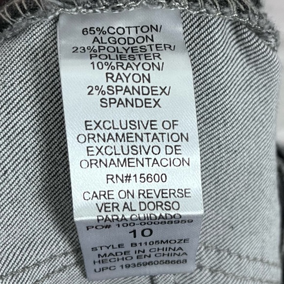 NWT Democracy Size 10 Grey Mid-Rise Ab’solution Booty Lift Jegging Jeans - Picture 13 of 15